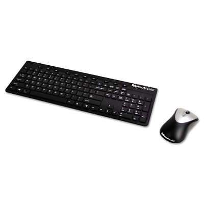 Fellowes Slimline Wireless Antimicrobial Keyboard and Mouse, 15  043859656530