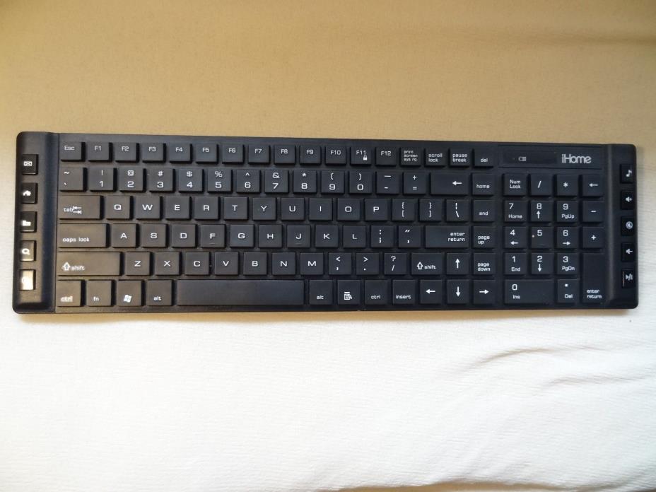 iHome black wireless keyboard IH-BL-K655 (No Receiver)