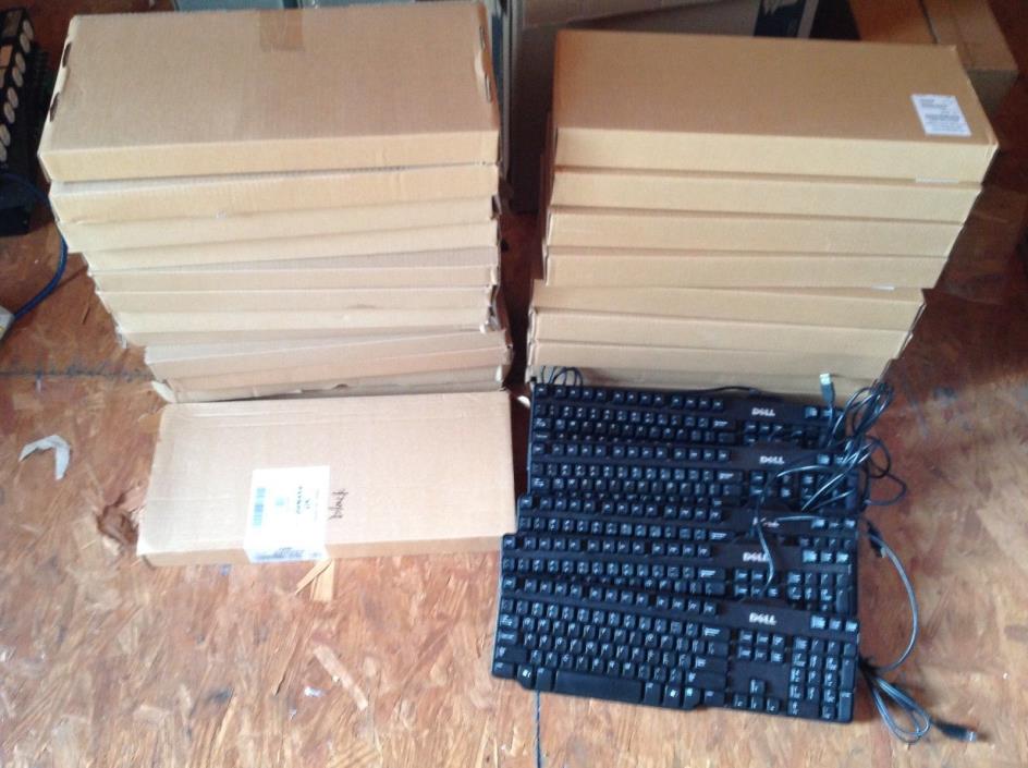 NEW! Lot of 21 Lenovo,Wyse black USB wired keyboard