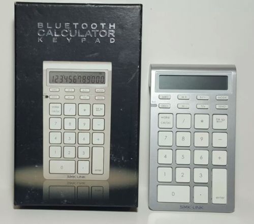 SMK-Link Wireless Bluetooth 2-in-1 Numeric Keypad Calculator Mac & PC #VP6273