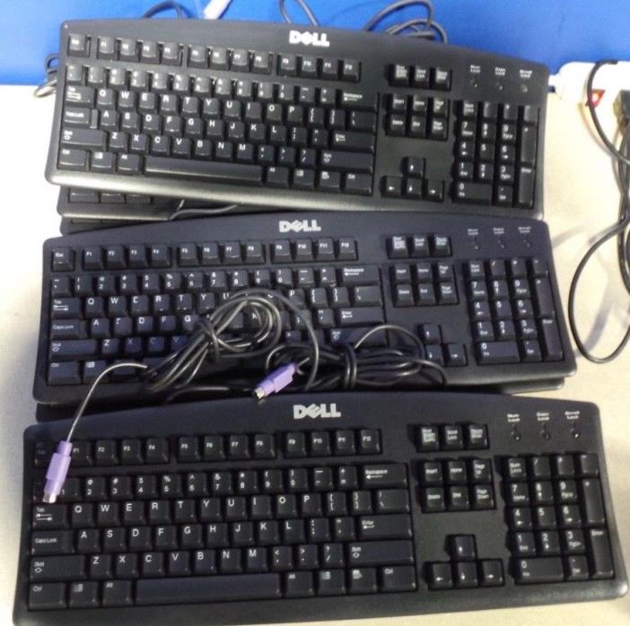 Lot of 7 Dell RT7D20 7N242 SK-8110 4N454 Wired PS/2 Keyboard