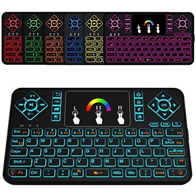 Mini Wireless Keyboard and Touchpad Mouse Combo With Colorful Backlit Q9 2.4Ghz