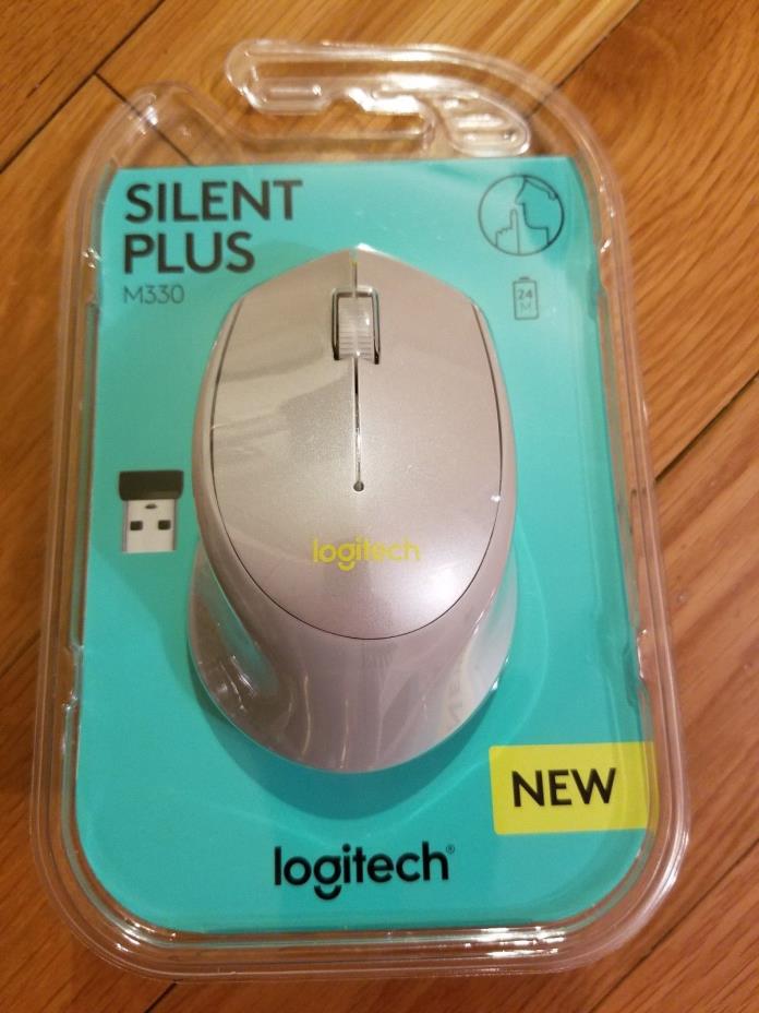 Logitech M330 Silent Plus Wireless Mouse (Gray) - Brand New