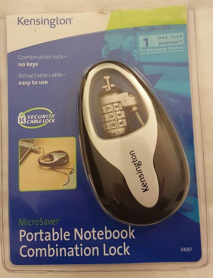 Kensington MicroSaver Portable Notebook Combination Lock w/ Retractable Cable