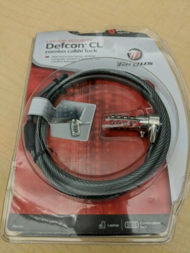 Targus Defcon CL Notebook Laptop Computer Security Combo Cable Lock NEW