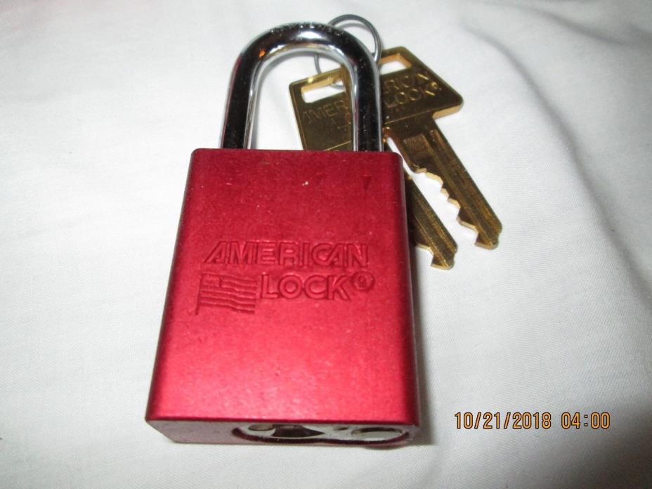 AMERICAN LOCK 6 1TDB6 SIX Locks with 2 keys each NEW A1106REDWWG RED LOCKS &keys