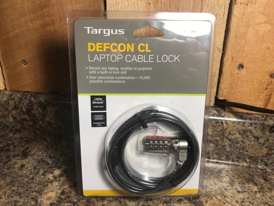Targus Defcon CL Laptop ~ Monitor ~ Netbook Combination Cable Lock