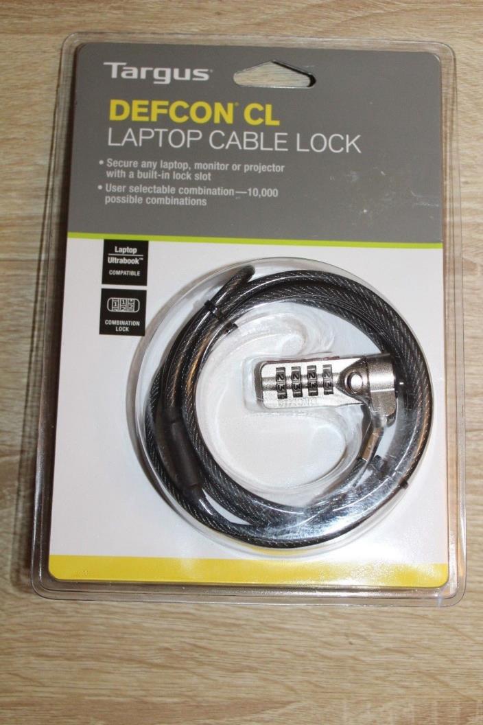 NEW Targus Defcon CL Laptop Cable Lock PA410U  Combination Lock 6.5 ft.