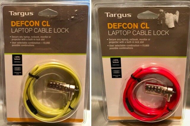 TARGUS DEFCON CL CABLE COMBINATION LOCK -Laptop, Netbook, Projector, Monitor NEW
