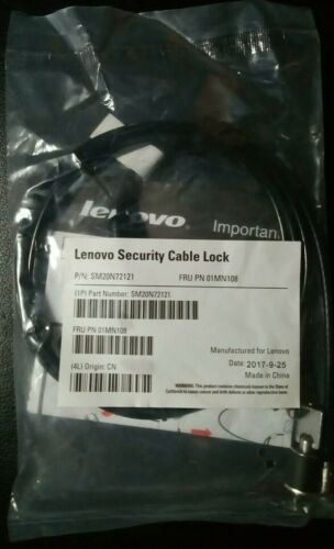 Lenovo Security Cable Lock P/N SM20N72121 FRU PN 01MN108