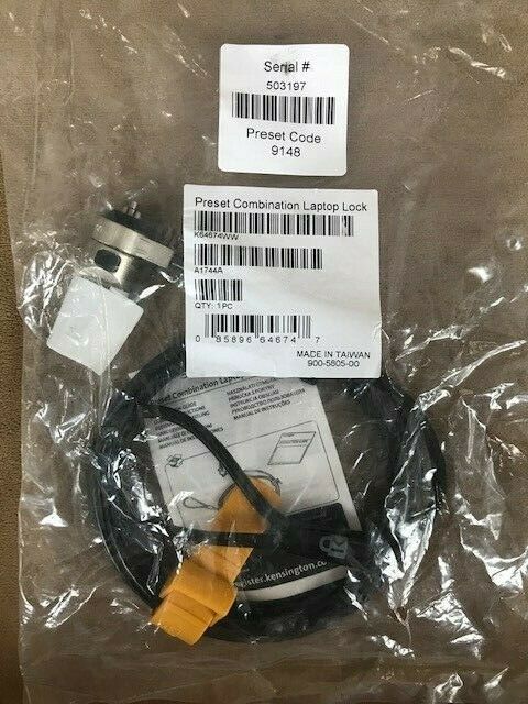 Kensington Preset Combination Laptop Lock K64674WW - Brand New