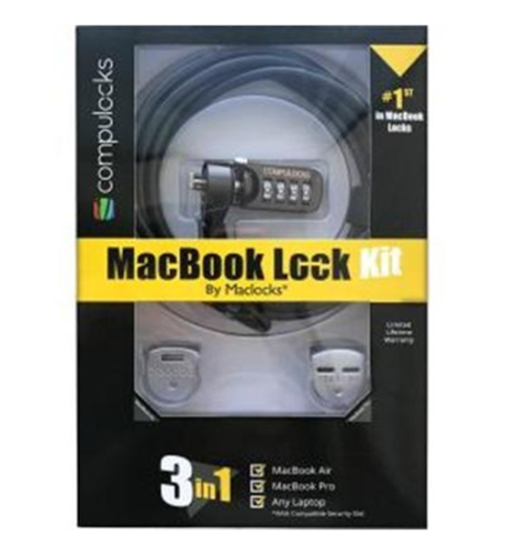 NEW MacLocks MBLDGCLKIT The Ledge MacBook Combination Lock Kit - 3 in 1 Bundle