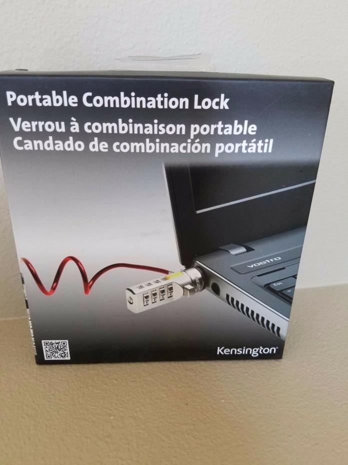 Kensington A1619A Portable Combination Laptop Lock, 6ft self coiling Cable NEW