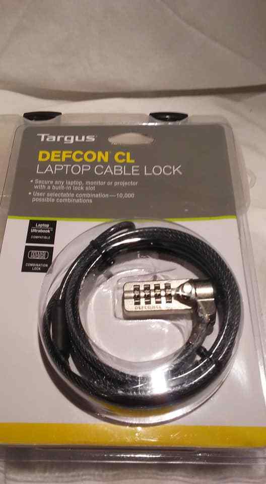 Targus Defcon Laptop Cable Lock NEW in Pack Sealed