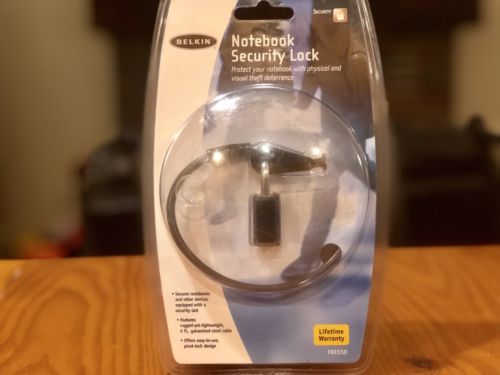NEW Belkin Notebook Laptop Security Lock F8E550 Lifetime Warranty