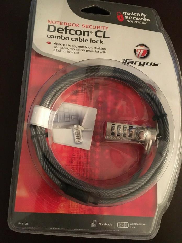 Targus PA410U Defcon Cable Lock Laptop Anti-Theft Device