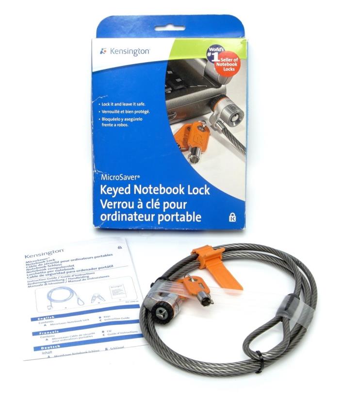 Kensington Microsaver Keyed Notebook Lock Secure Your Computer Best Seller NIB