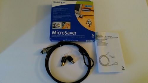 BRAND NEW! Kensington MicroSaver NoteBook Security Cable Lock 64068-Complete Set