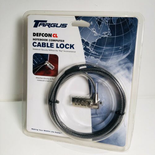 TARGUS Defcon CL Laptop Cable Lock 6.5 ft Combination Lock PA410Uv3