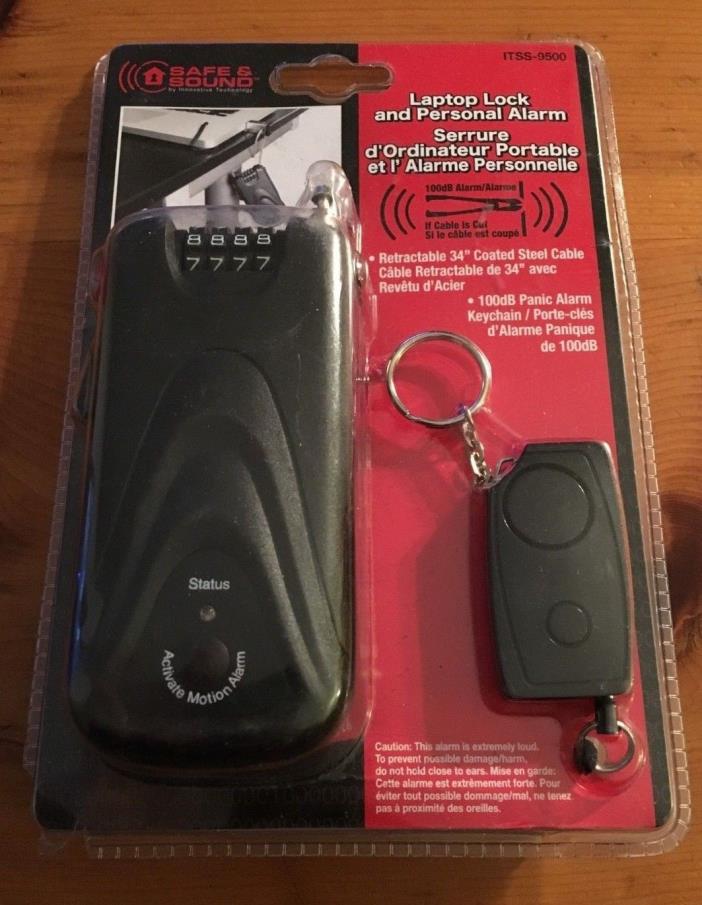 Safe & Sound Laptop Lock and Personal Alarm - ITSS-9500 - Unopened