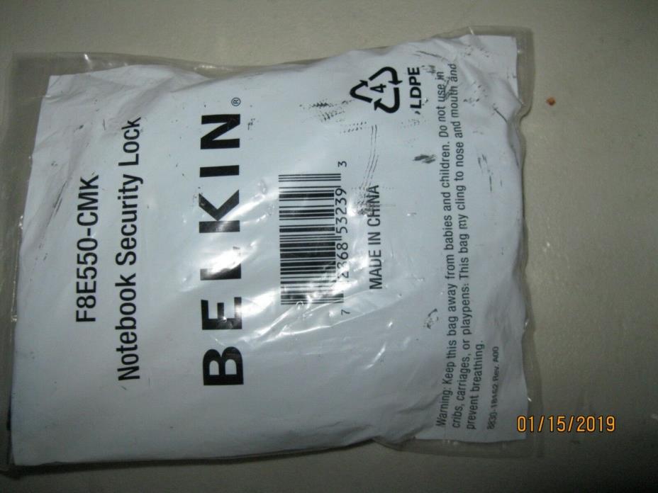 BELKIN lock, key, & security cable for notebooks F8E550-CMK NEW Notebook Lock