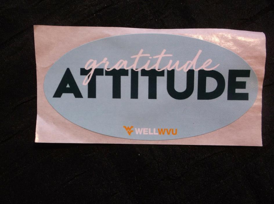 Gratitude Attitude Mindfulness Health Wellness 4 inch Laptop Sticker Decal