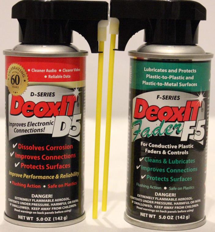 Hosa DeoxIT D5S6 Contact Cleaner + F5S-H6 FaderLube bundle