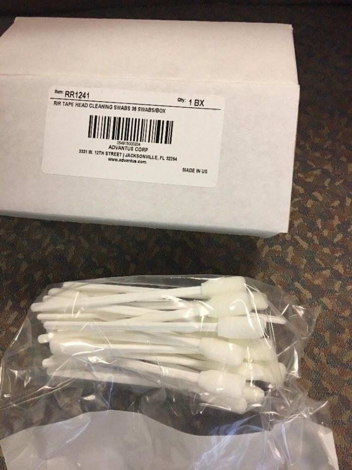 Advantus Read Right Tape Head Cleaning Swabs, 36 Swabs per Box - RR1241