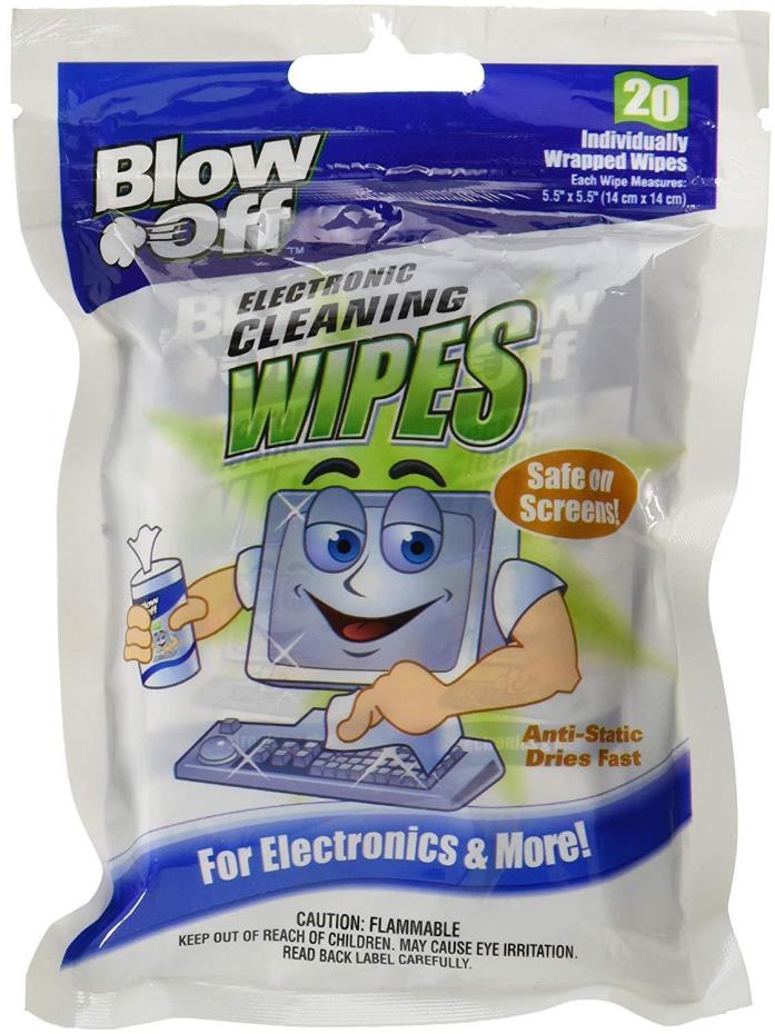 BLOW OFF WPB20-2620 ELECTRONIC CLEANING 120 COUNT TOTAL  6 PACKS OF 20 3.33/SET!