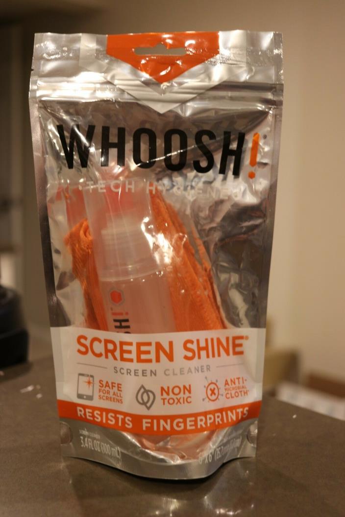 WHOOSH! Screen Shine Includes Larger 3.4Oz bottle + 1 Premium Microfiber cloth