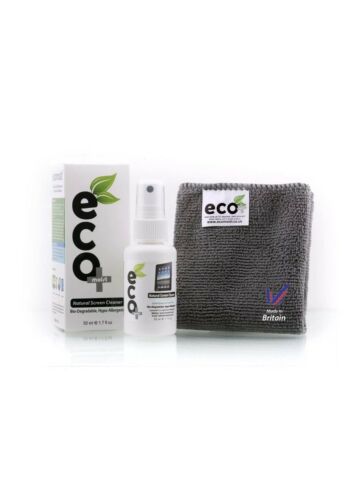 EcoMoist Natural Organic Screen Cleaner with Microfiber Cleaning Cloth Best S...