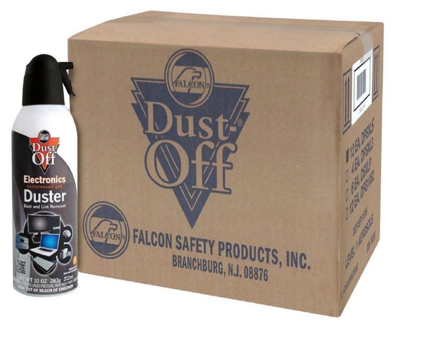 Falcon Dust-Off 10oz Professional Safety Compressed Air Duster 12-pack