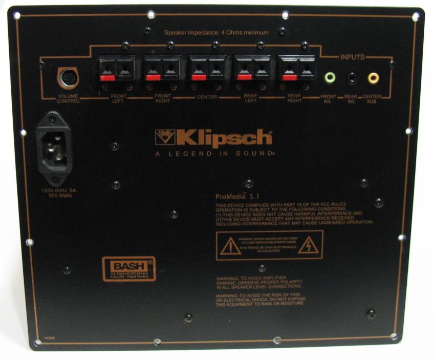 Klipsch ProMedia 5.1 THX COOLED/UPGRADED AMPLIFIER (Fits also 5.1 ULTRA) AMP