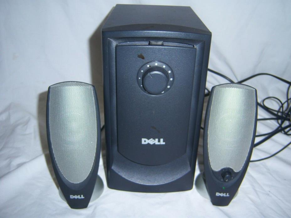 Dell Zylux A425 Multimedia Computer Speaker and Subwoofer System Working Tested