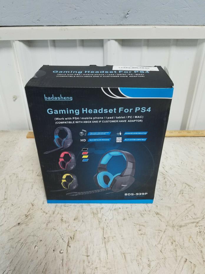 Badasheng BDS-939P 5 in 1 Gaming Headset for PS4, XBOX ONE, Iphone, Ipad, Tablet