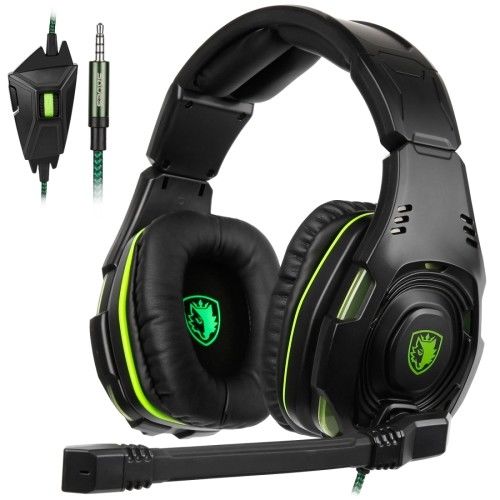 Gaming Headset Wired Headphone and Control + Mic for PS4, Xbox One,Laptop,Phones