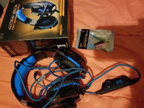 KOTION EACH G9000 Pro Gaming 3.5mm Stereo Headset USB LED Headphone Mic 2.2m New