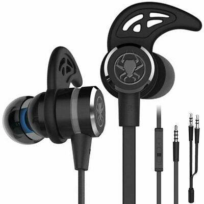 3.5mm high Fidelity Earphones Noise Reduction Stereo Bass Gaming Headset Black