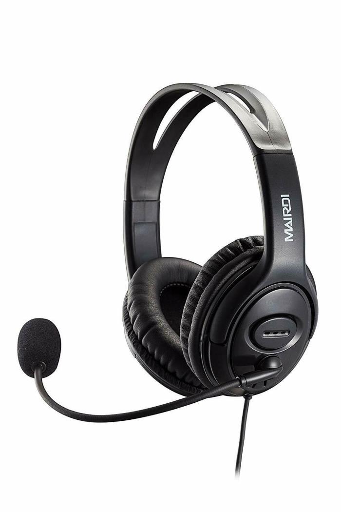 USB Headset Headphone for Skype Call Center With Noise Cancelling Microphone