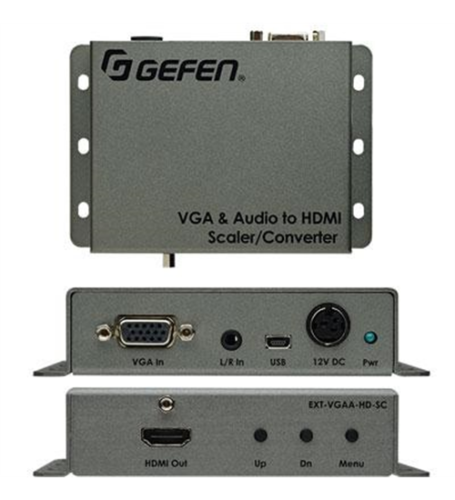 NEW GEFEN EXT-VGAA-HD-SC Gefen VGA Audio to HD Scaler / Converter - Functions: