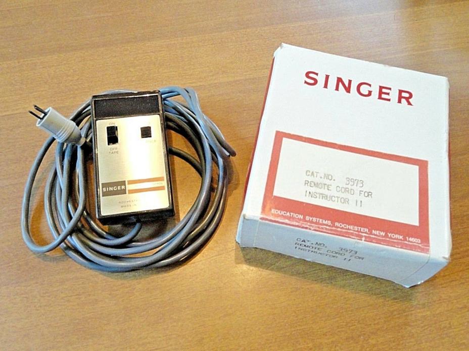 New Singer Cat No. 3973 Instructor II 2 Remote & Cord Control 3 Prong