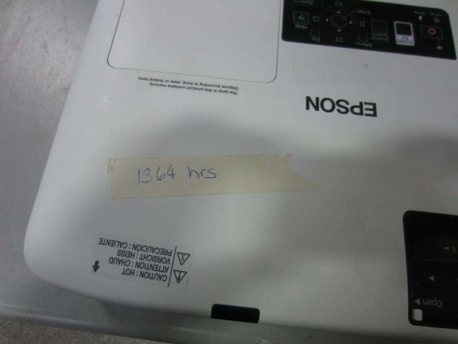 Epson H314A Projector 1364 Lamp Hours Tested