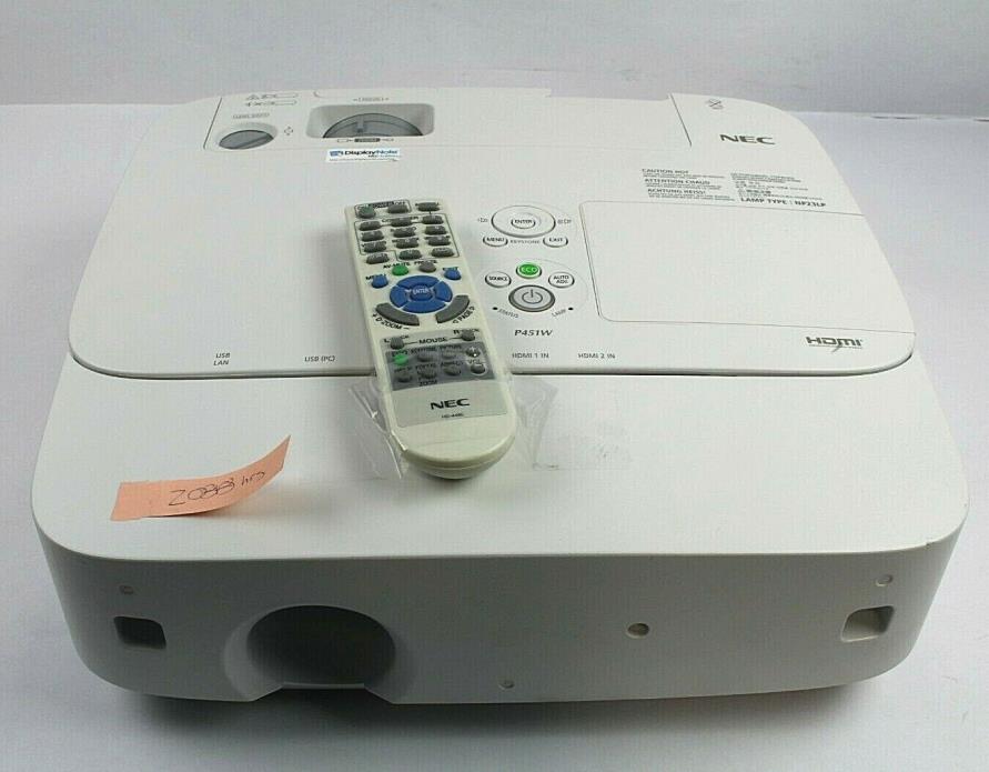 NEC P451W 3LCD Home Cinema Projector 4500 Lumens 1280x800 HDMI