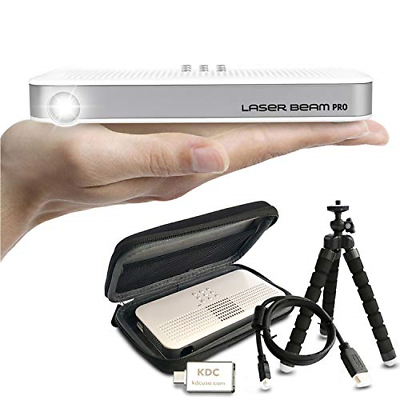 Laser Beam Pro C200 Projector + Basic Accessory Set l Case, Tripod Stand, Micro