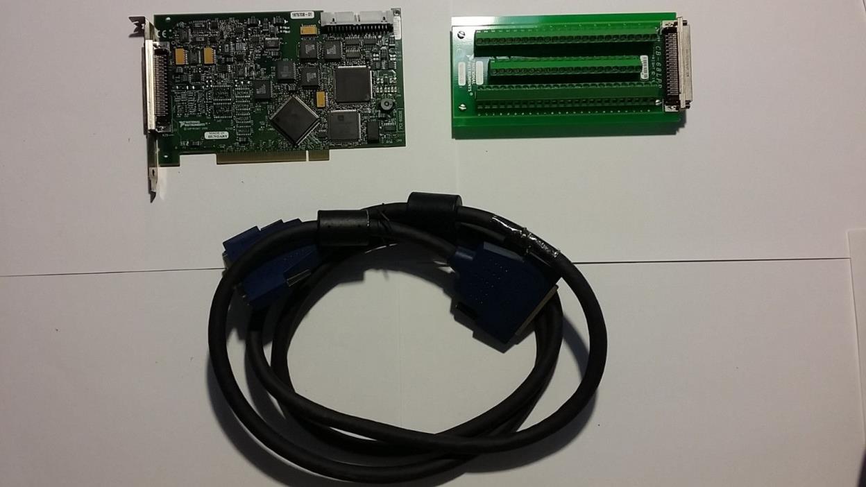 National Instruments PCI 6023 A/D board + cable + terminal block