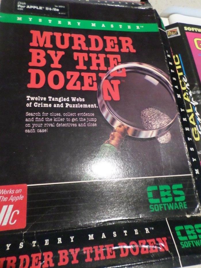 MURDER BY THE DOZEN Mystery Master computer video game 1984 Mac Apple