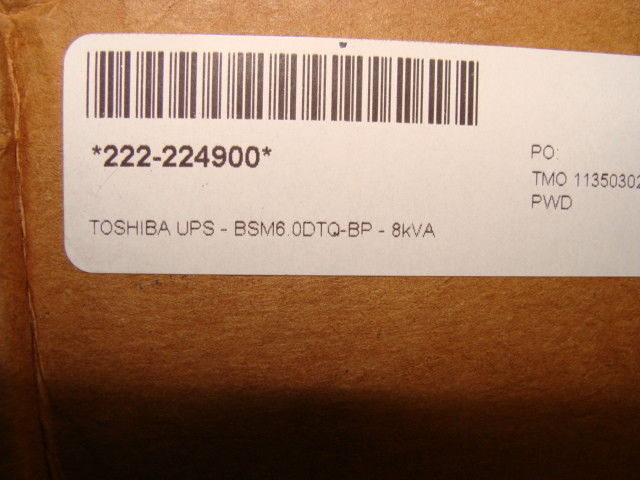 Toshiba 8KVA  Uninterruptible Power Supply BSM 6.0 DTQ - BP ThermoPN: 222-224900