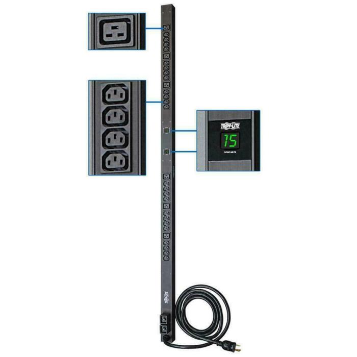 Tripp Lite PDUMV30HV Metered 0U PDU, 208/240 (24) IEC 320 C13 & (6) C19 Outputs