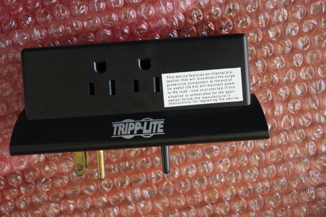 2-Tripp Lite 4 Side Mounted Outlet Surge Protector Power Strip, Direct Plug