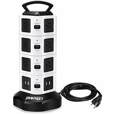 JBonest Power Strip Tower 14 Outlet USB Port With Surge Protector,6ft Cord Wire